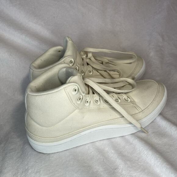 Allbirds Pacer Canvas Mid Top Retro Woman's Sneaker, Natural White, Size 9 EUC! - Picture 4 of 7